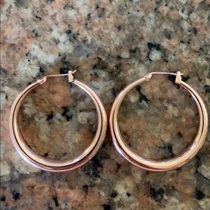 Rose gold hoop earrings